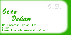 otto dekan business card