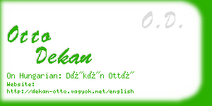 otto dekan business card